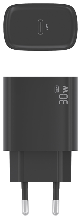 CARGADOR AISENS GAN 30W 1XUSB-C PD3.0 NEGRO - detalle