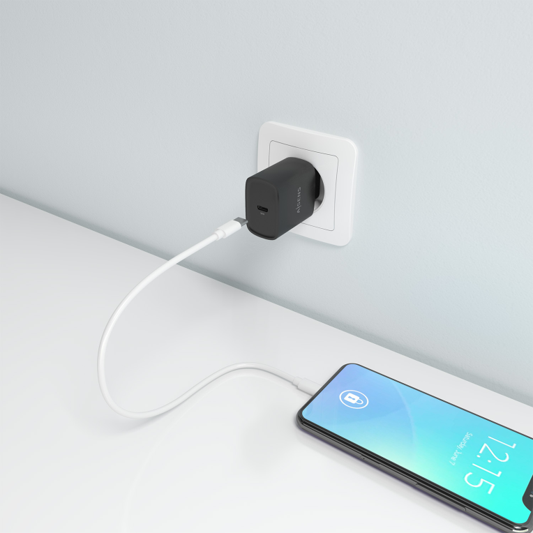 CARGADOR AISENS GAN 30W 1XUSB-C PD3.0 NEGRO - detalle