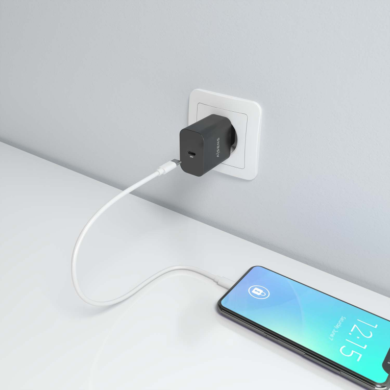 CARGADOR AISENS GAN 30W 1XUSB-C PD3.0 NEGRO - detalle
