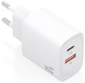 CARGADOR AISENS GAN 30W 1XUSB-C PD3.0 QC4.0 1XUSB-A QC3.0 BLANCO