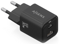 CARGADOR AISENS GAN 30W 1XUSB-C PD3.0 QC4.0 1XUSB-A QC3.0 NEGRO
