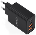 AISENS Cargador GaN 32W. 2xUSB-C PD3.0. 2xUSB-A. Negro