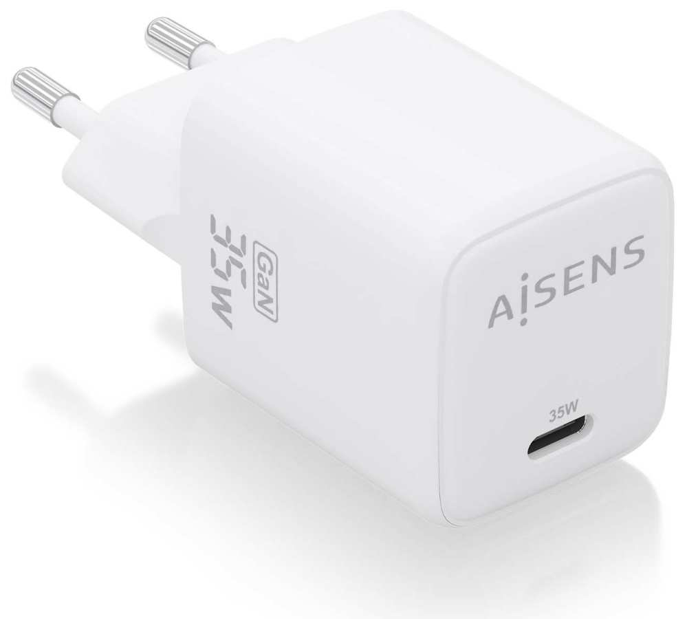 CARGADOR AISENS GAN 35W 1XUSB-C PD3.0 QC4.0 BLANCO