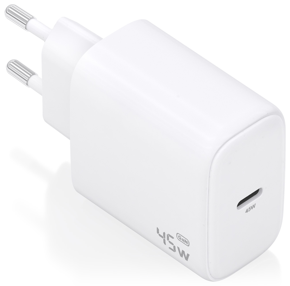 CARGADOR AISENS GAN 45W,1XUSB-C PD3.0 BLANCO