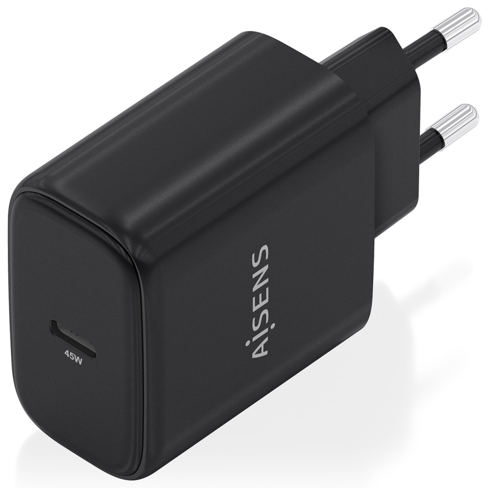 CARGADOR AISENS GAN 45W 1XUSB-C PD3.0 NEGRO - detalle