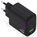 CARGADOR AISENS GAN 45W 1XUSB-C PD3.0 QC4.0 1XUSB-A QC3.0 NEGRO