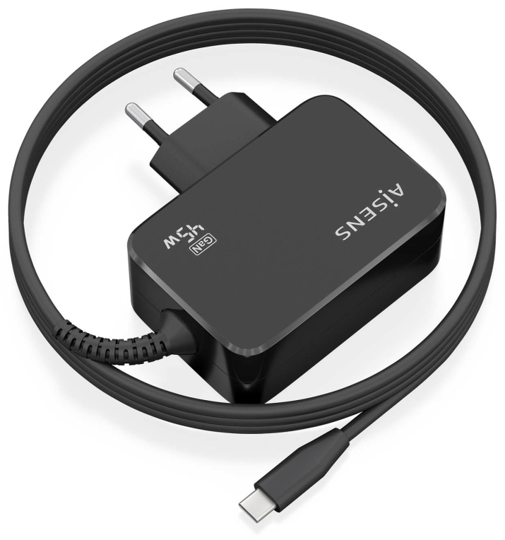 CARGADOR AISENS GAN 45W PD3.0 1XUSB-C 1.8M NEGRO - detalle
