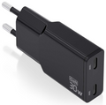 CARGADOR AISENS GAN ULTRA DELGADO 30W 2XUSB-C PD3.0 QC4.0 NEGRO