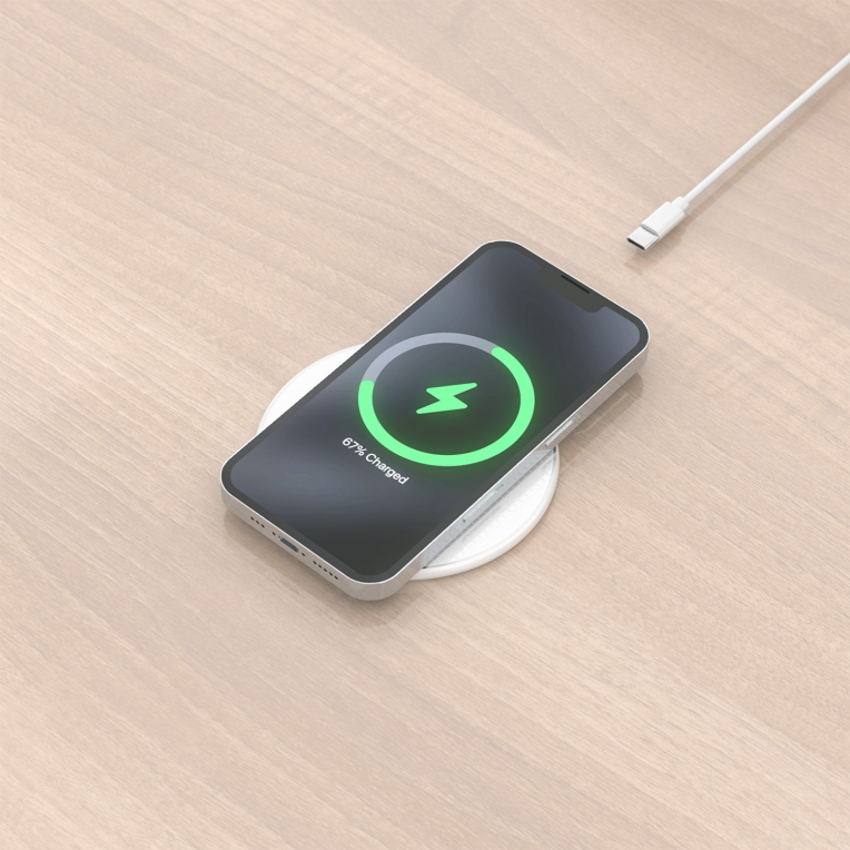 CARGADOR AISENS INALAMBRICO USB-C 15W PARA MOVIL BLANCO - detalle