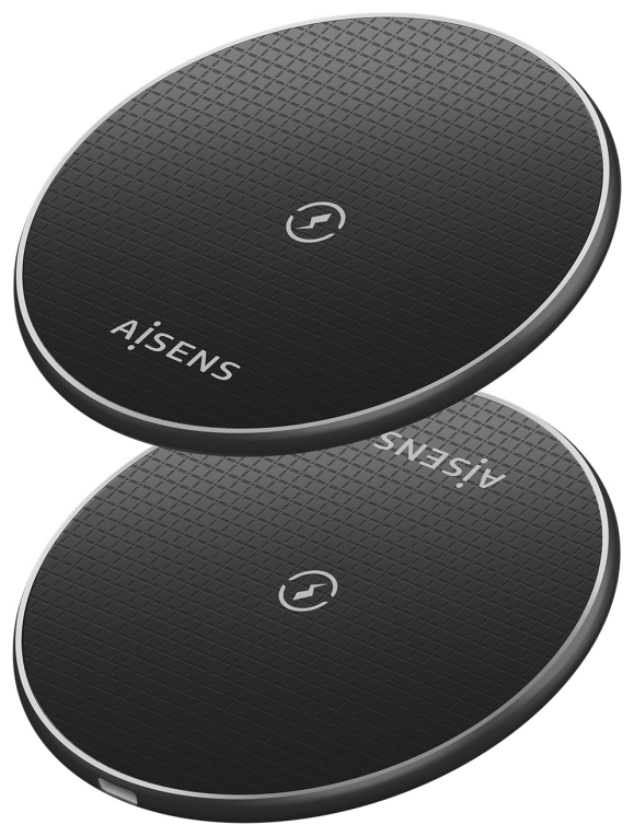 CARGADOR AISENS INALAMBRICO USB-C 15W PARA MOVIL NEGRO - detalle