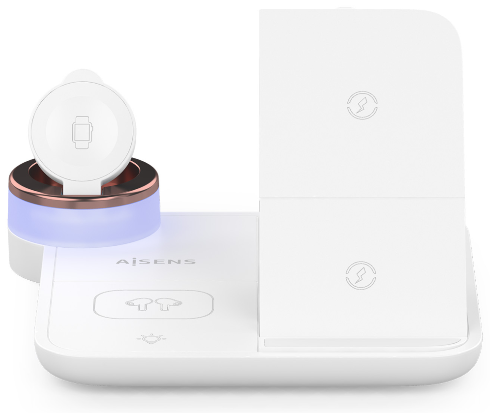 CARGADOR AISENS INALAMBRICO USB-C 4 EN 1 15W MOVIL APPLE WATCH AURICULARES - detalle