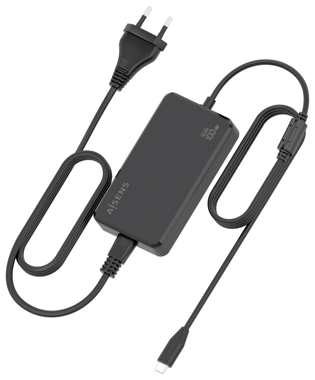 CARGADOR AISENS SOBREMESA GAN 100W PD3.0 1XUSB-C 1.8M NEGRO - detalle