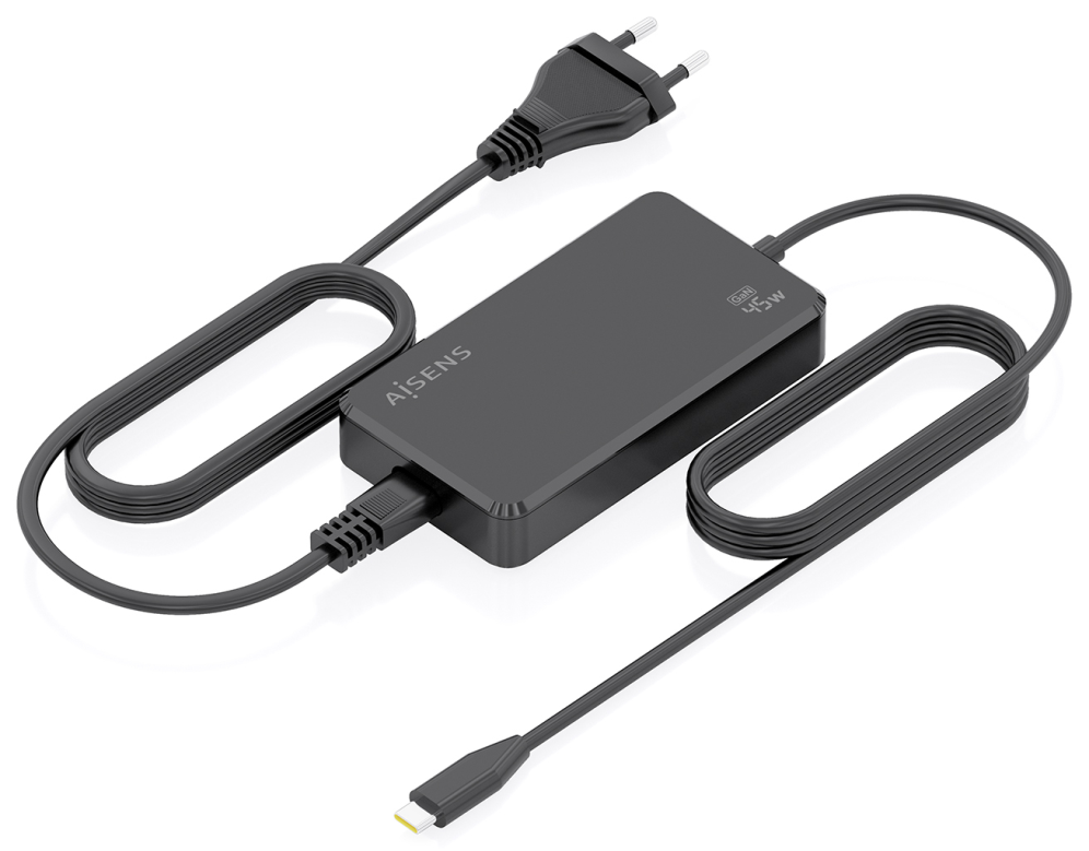 CARGADOR AISENS SOBREMESA GAN 45W PD3.0 1XUSB-C 1.8M NEGRO - detalle