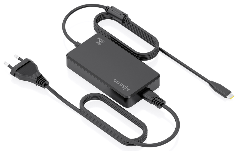 CARGADOR AISENS SOBREMESA GAN 90W PD3.0 1XUSB-C 1.8M NEGRO