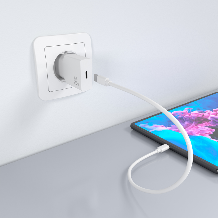 CARGADOR AISENS ULTRA DELGADO GaN 25W 1xUSB-C PD3.0 BLANCO - detalle