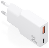 AISENS Cargador Ultra Delgado GaN 25W. 1xUSB-C PD3.0 QC4.0. 1xUSB-A QC3.0. Blanco