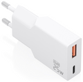CARGADOR AISENS ULTRA DELGADO GaN 25W 1xUSB-C PD3.0 QC4.0 1xUSB-A QC3.0 BLANCO