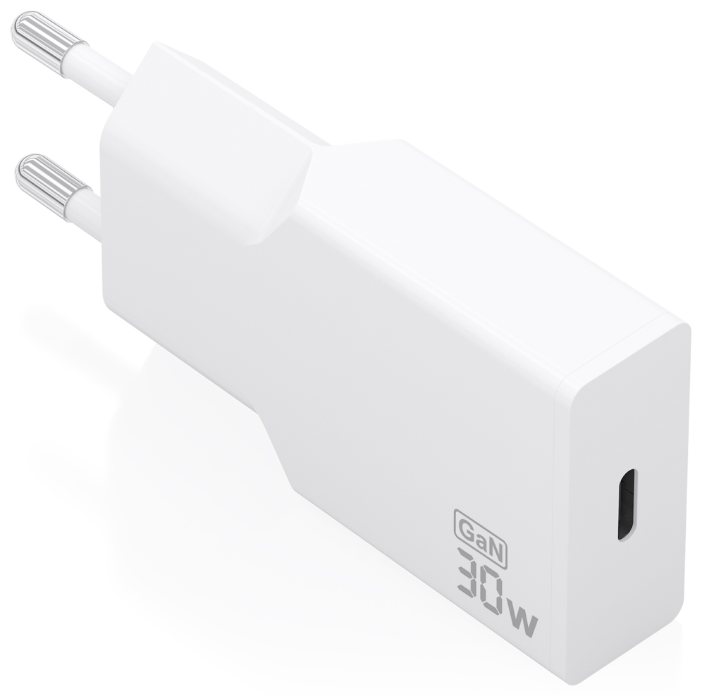 AISENS Cargador Ultra Delgado GaN 30W. 1xUSB-C PD3.0. Blanco