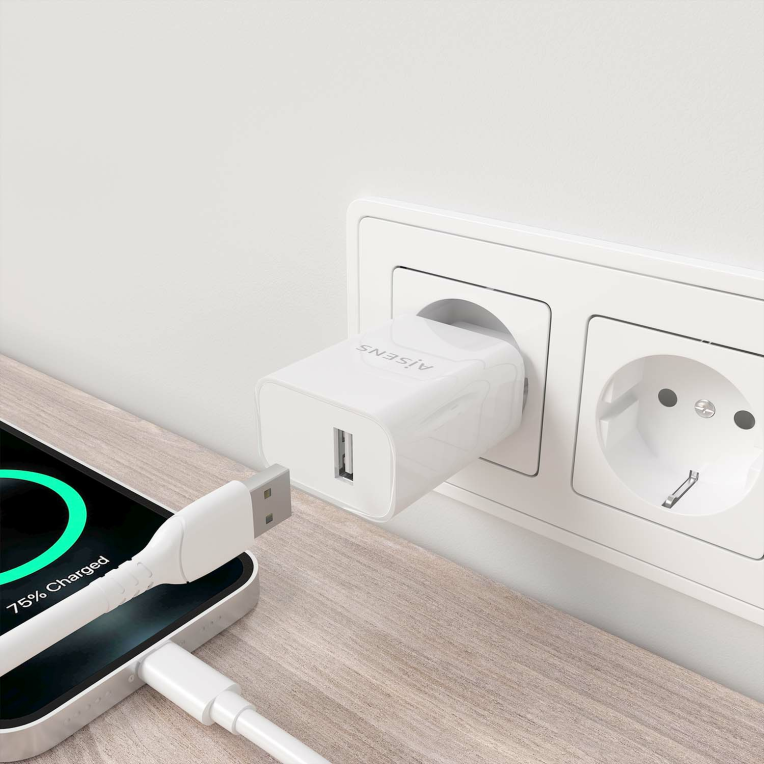CARGADOR AISENS USB 10W ALTA EFICIENCIA 5V/2A BLANCO - detalle