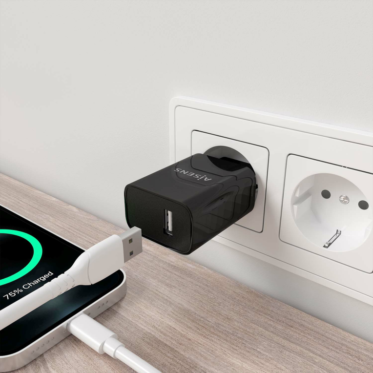 CARGADOR AISENS USB 10W ALTA EFICIENCIA 5V/2A NEGRO - detalle