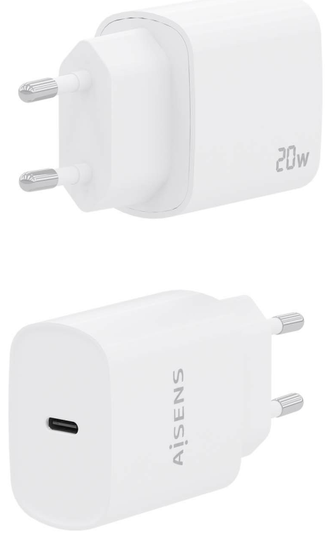 CARGADOR AISENS USB-C PD3.0 1 PUERTO 1XUSB-C 20W BLANCO - detalle