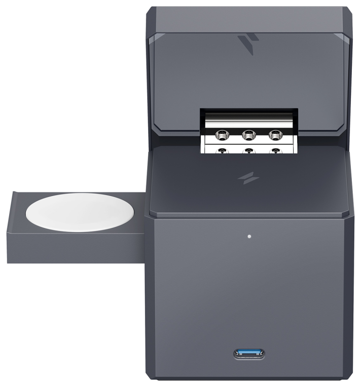 CARGADOR ANKER 3 EN 1 CON MAGSAFE CUBO GRIS - detalle