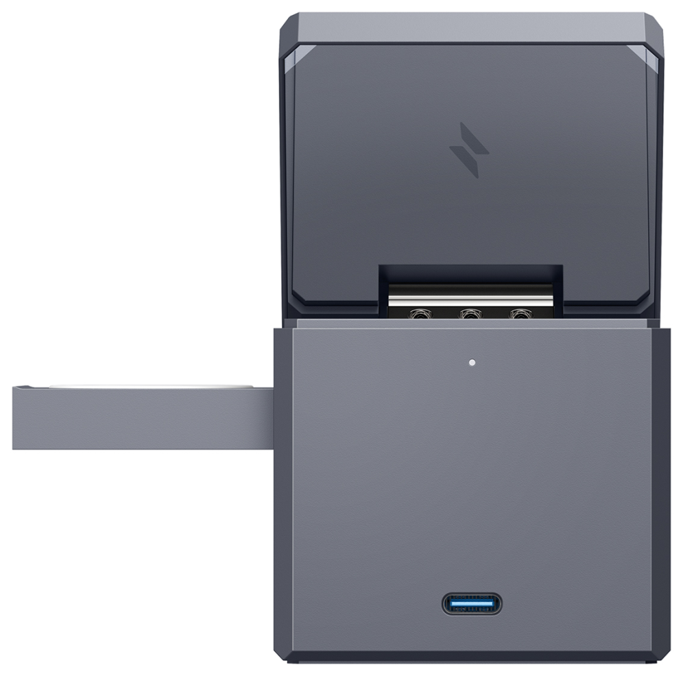 CARGADOR ANKER 3 EN 1 CON MAGSAFE CUBO GRIS - detalle