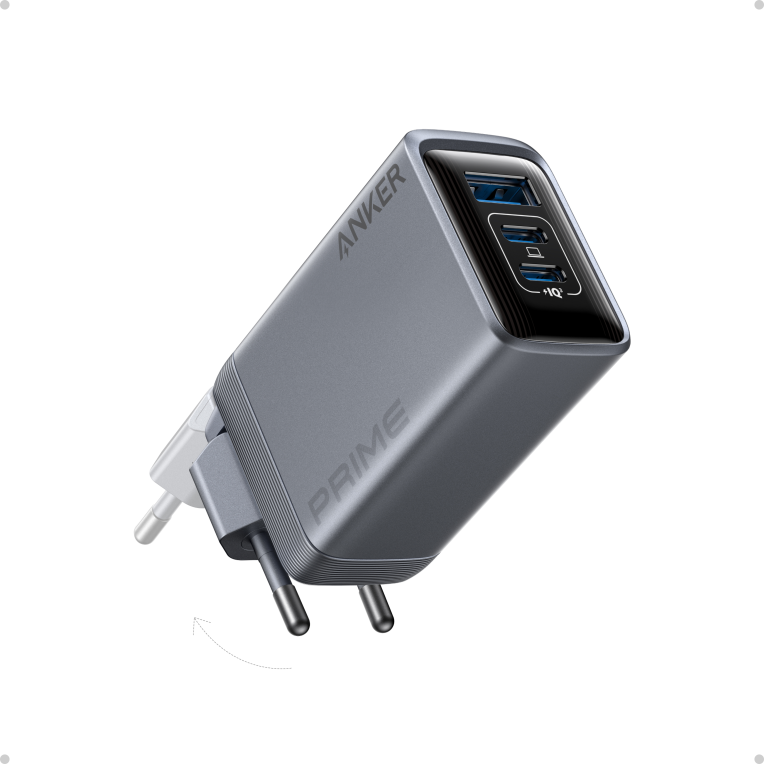 CARGADOR ANKER PRIME CHARGER(100W 3 PORTS GAN) - detalle