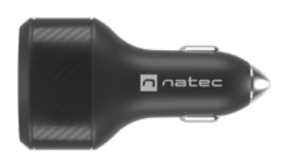 CARGADOR COCHE NATEC CONEY 2XUSB, 1XUSB-C QC3.0, PD 3.0 84W NEGRO - detalle