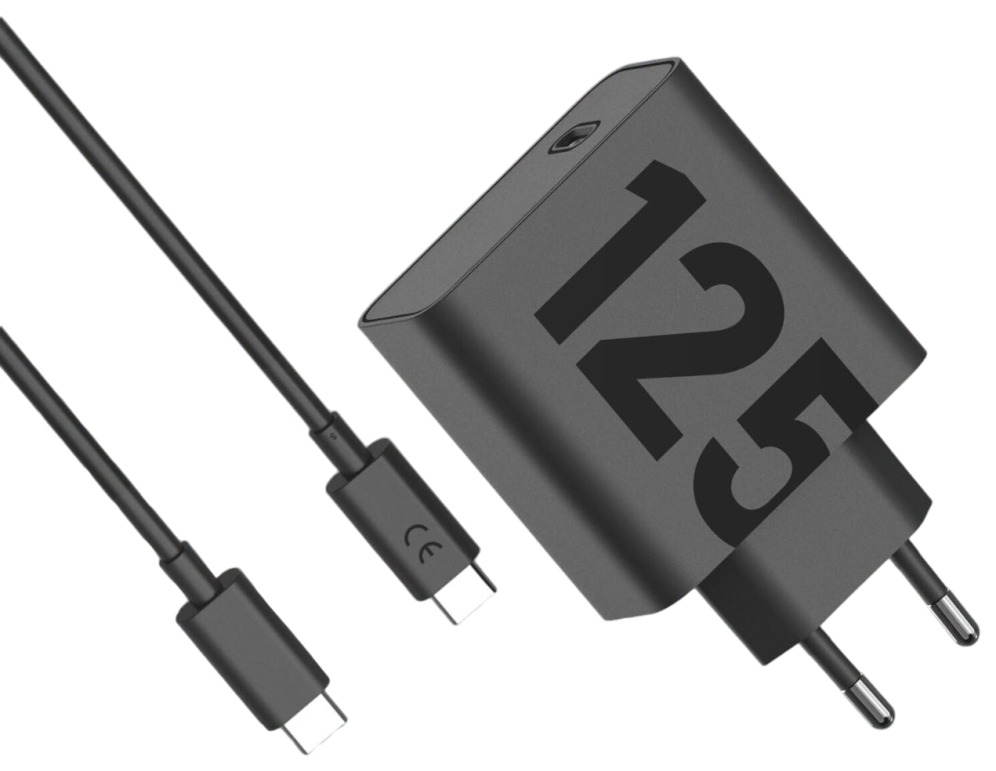 CARGADOR DE PARED MOTOROLA 125W GANFAST 1XUSB-C + CABLE