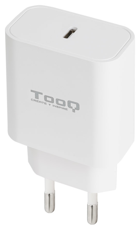 CARGADOR DE PARED TOOQ USB-C PD3.0 20W BLANCO