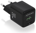 CARGADOR GAN AISENS 20W 1XUSB-C PD3.0 QC4.0 1XUSB-A QC3.0 NEGRO
