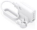 AISENS Cargador Sobremesa GaN 140W. 3x USB-C PD3.1 QC4.0 QC5.0. 1x USB-A QC3.0. Blanco