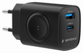CARGADOR GEMBIRD 2-1 USB CARGA RAPIDA + APPLE WATCH NEGRO