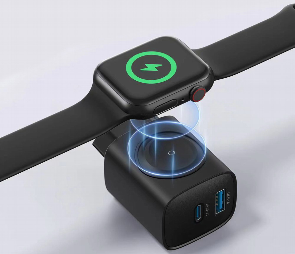 CARGADOR GEMBIRD 2-1 USB CARGA RAPIDA + APPLE WATCH NEGRO - detalle