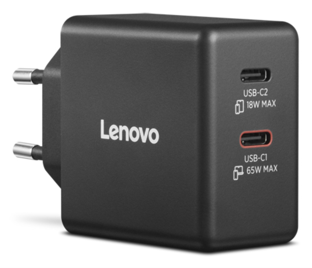 CARGADOR LENOVO DUAL USB-C 65W 1.5M - detalle