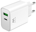 CARGADOR MOVIL EWENT CARGA RAPIDA PUERTOS USB-C Y USB-A 30W BLANCO