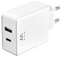 CARGADOR MOVIL EWENT CARGA RAPIDA PUERTOS USB-C Y USB-A 45W BLANCO