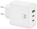 CARGADOR MOVIL EWENT EW1333 GAN RAPIDO 65W 2XUSB-C PD USB-A QC
