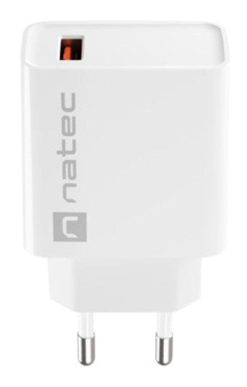 CARGADOR NATEC RIBERA 18W 1XUSB-A QC3.0 BLANCO - detalle