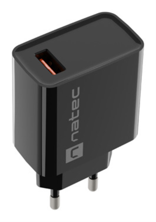 CARGADOR NATEC RIBERA 18W 1XUSB-A QC3.0 NEGRO
