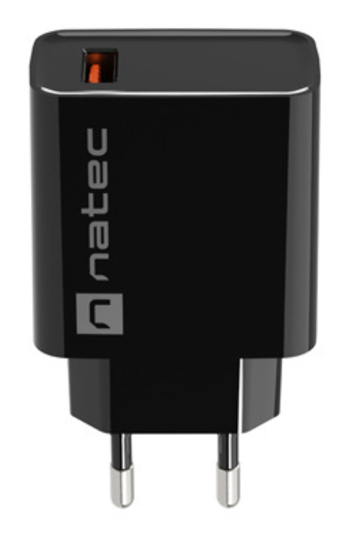 CARGADOR NATEC RIBERA 18W 1XUSB-A QC3.0 NEGRO - detalle