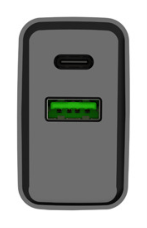 CARGADOR NATEC RIBERA 20W 1XUSB-A + 1XUSB-C PD3.0 QC3.0 NEGRO - detalle