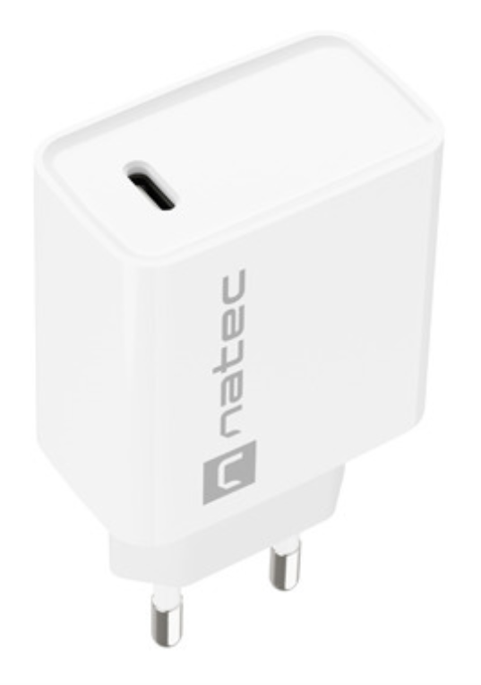 CARGADOR NATEC RIBERA 20W 1XUSB-C PD3.0 QC3.0 BLANCO - detalle