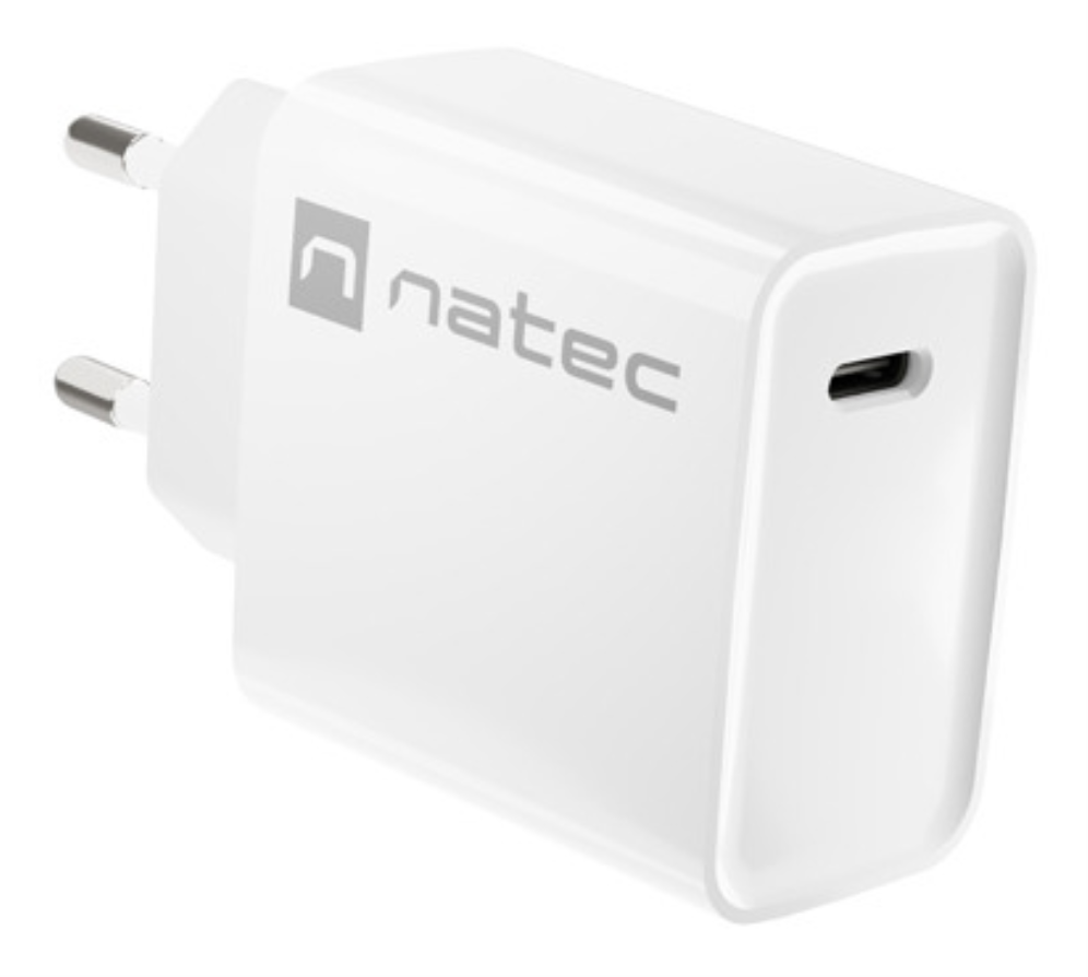 CARGADOR NATEC RIBERA 20W 1XUSB-C PD3.0 QC3.0 BLANCO - detalle