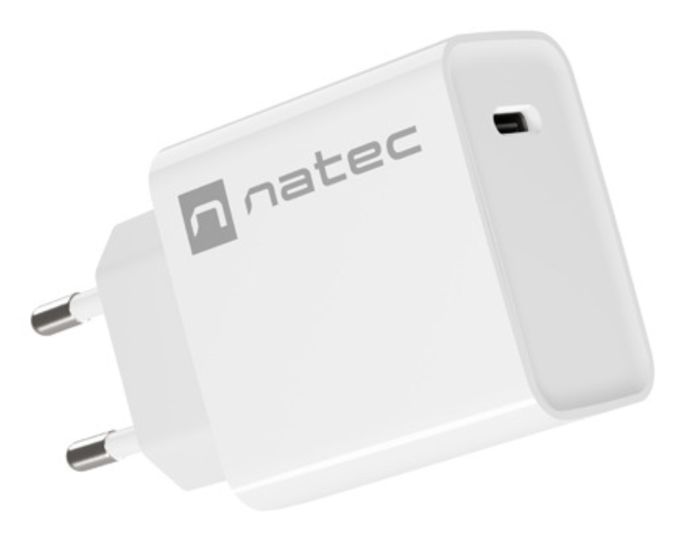 CARGADOR NATEC RIBERA 20W 1XUSB-C PD3.0 QC3.0 BLANCO