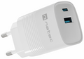 CARGADOR NATEC RIBERA GAN 30W PD3.0 QC3.0 1XUSB-A + 1XUSB-C BLANCO