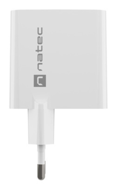 CARGADOR NATEC RIBERA GAN 45W PD3.0 QC3.0 1XUSB-A + 1XUSB-C BLANCO - detalle