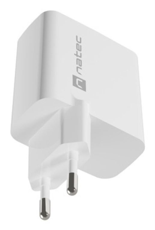 CARGADOR NATEC RIBERA GAN 45W PD3.0 QC3.0 1XUSB-A + 1XUSB-C BLANCO - detalle