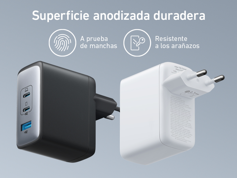 CARGADOR PARED ANKER 736 100W 1A/2C NEGRO - detalle